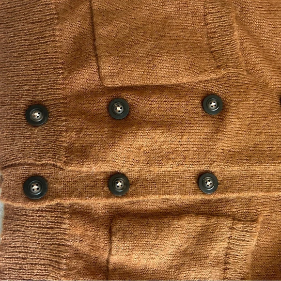 Wallace knits unisex double  breasted 10 button angora blend cardigan W-M men-S - Picture 10 of 12